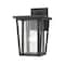 Z-Lite Seoul 1 Light Outdoor Wall Sconce, Black & Clear 571S-BK - alternate 1